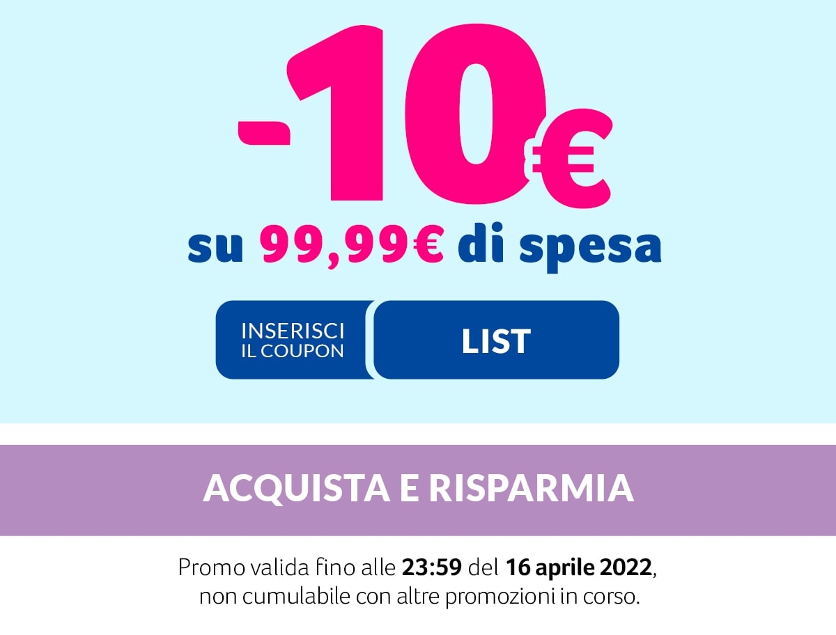 -10€ su 99,99€ di spesa con coupon LIST