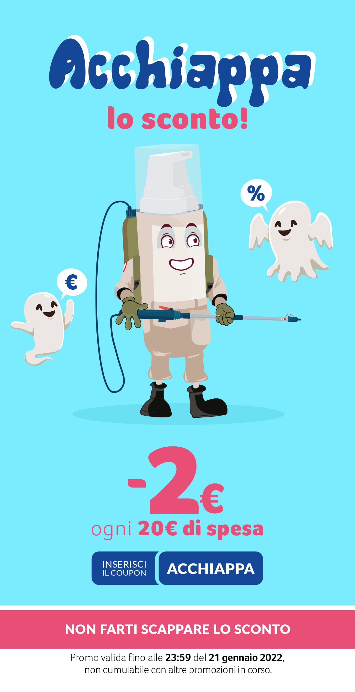 -2€ ogni 20€ di spesa con coupon ACCHIAPPA